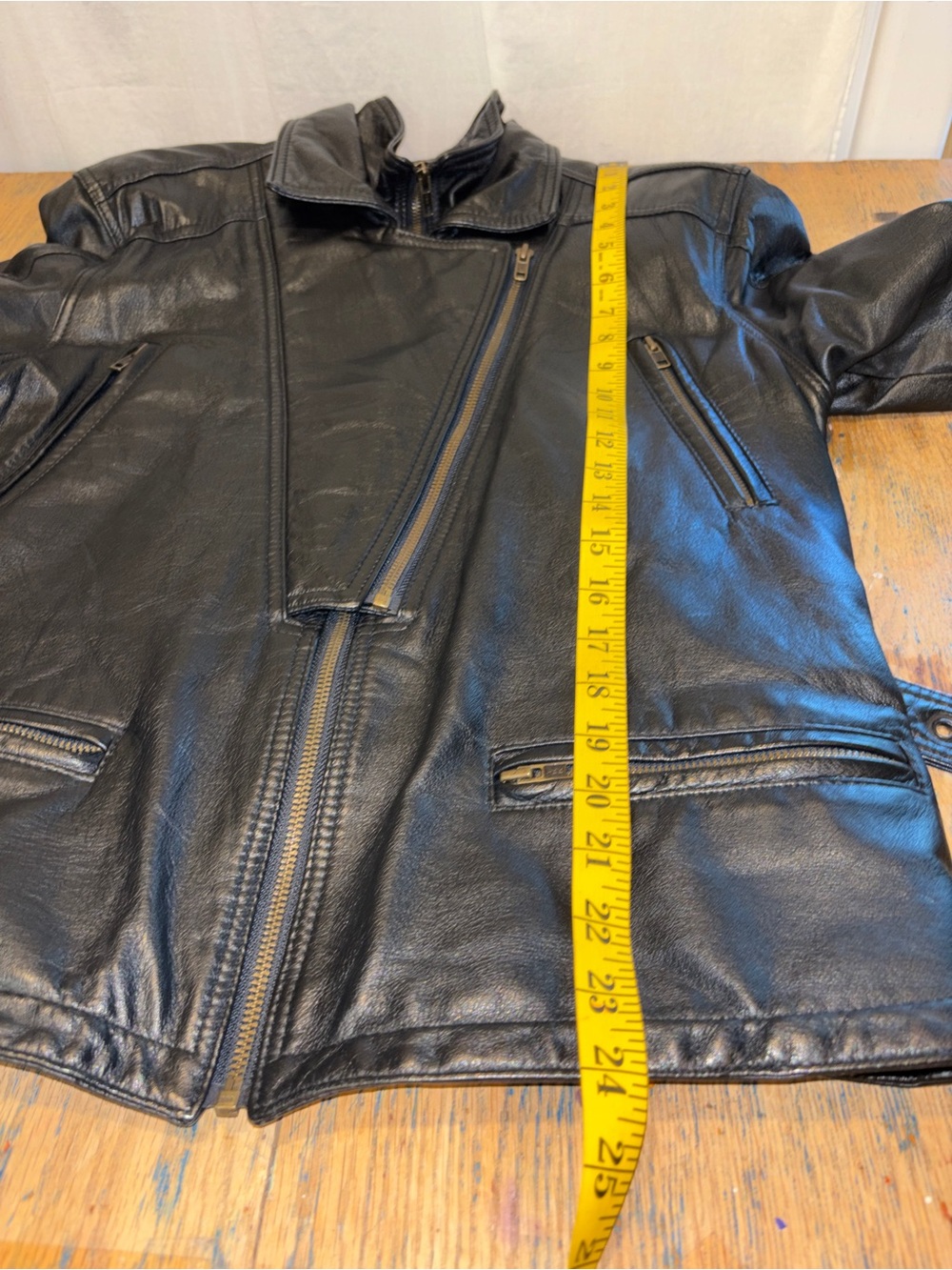 BFC Authentique Vintage Women’s Leather Motorcycle Jacket – Black – Size S - Picture 12 of 14